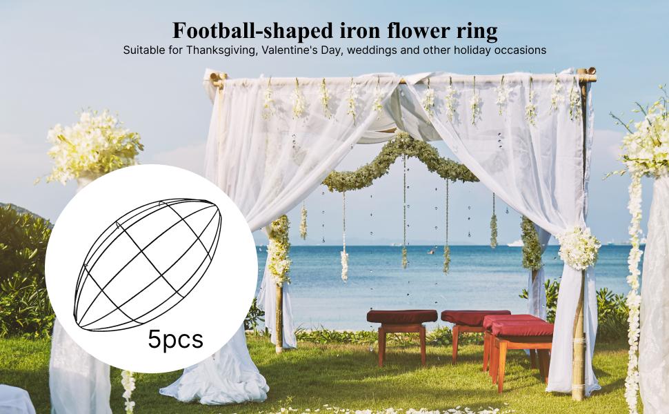 Wreath Form Wire - Fußball-Kranzrahmen aus Eisen, Blumen-Drahtform, Langlebige Bastelbasis