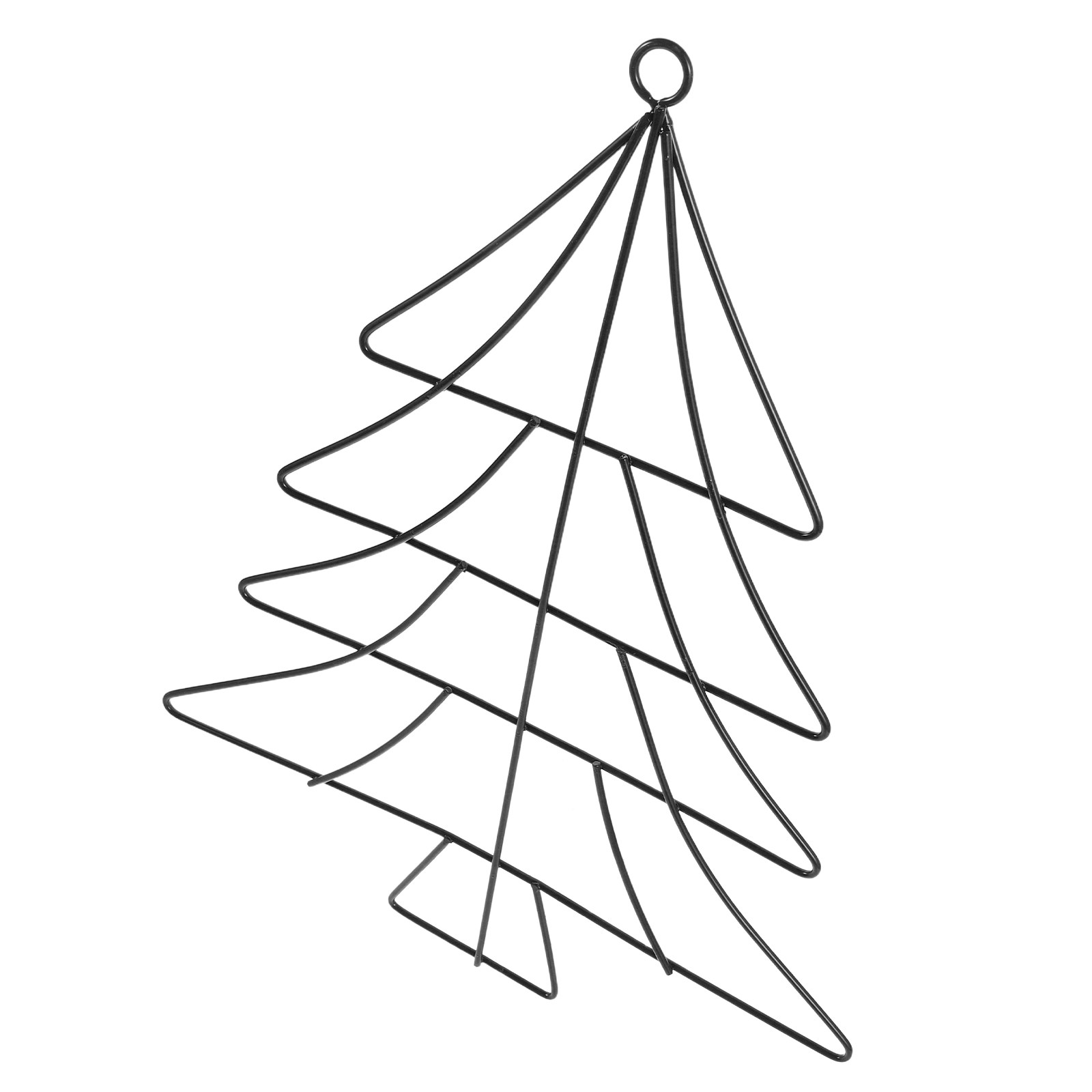 Wreath Form Wire - Weihnachtsbaumförmiger Eisenkranzrahmen aus Metalldraht, 12,89x9,82x0,08, Weihnachtsgirlandenrahmen,