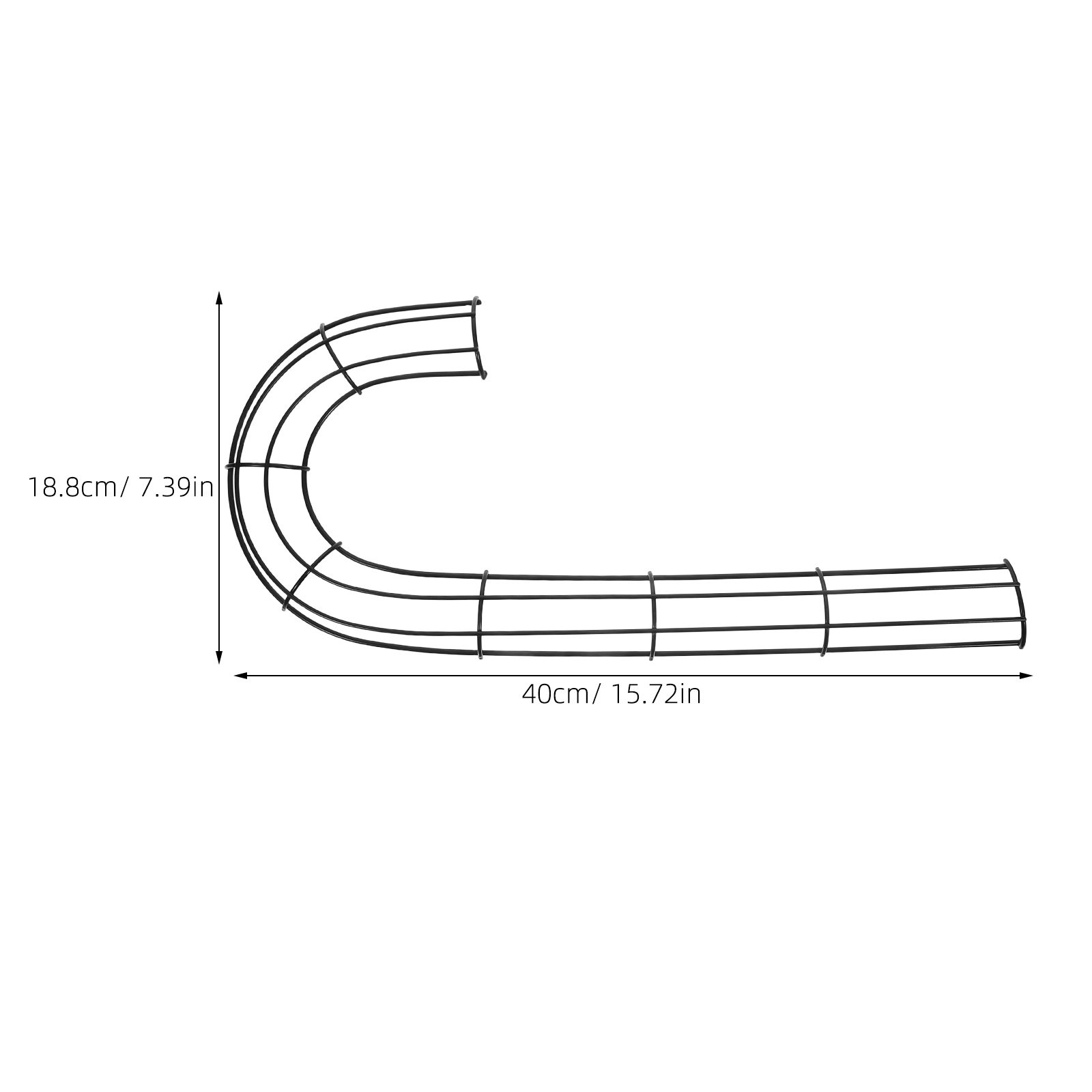 2 Stück Weihnachts-J-Form-Kran – Wreath Form Wire Bewertung und Preis