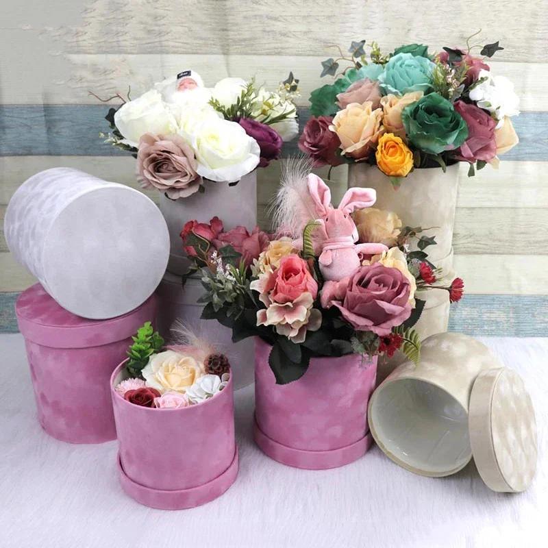 3 Teile/satz Runde Form Samt G – Florist Supply Buckets Bewertung und Preis