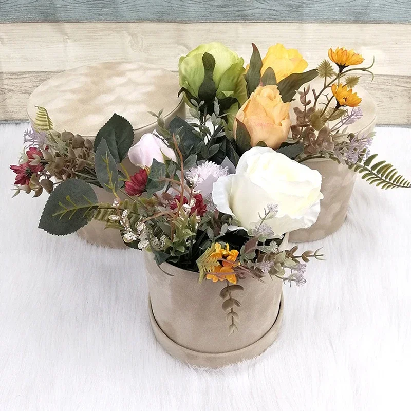 3 Teile/satz Runde Form Samt G – Florist Supply Buckets Bewertung und Preis